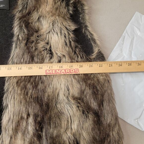 Zara Knit Faux Fur Vest Medium - Picture 7 of 9